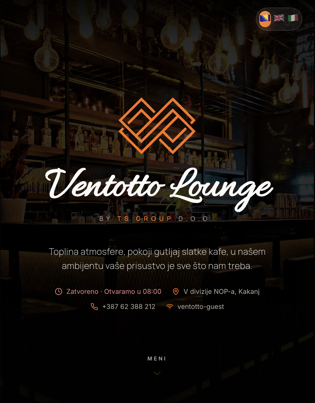 QR Code Menu for Caffe